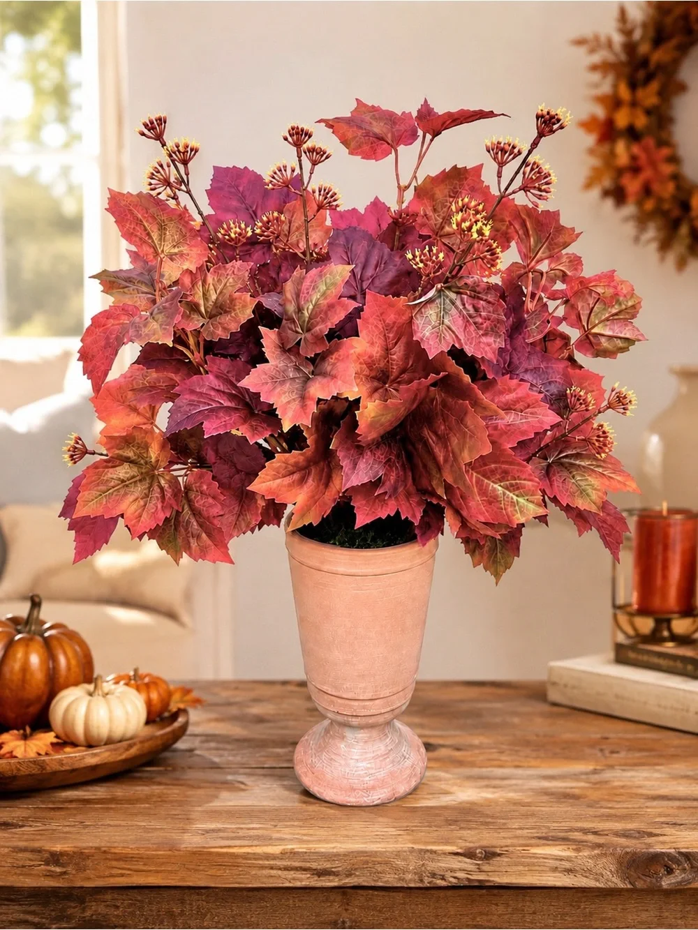 Threshold Studio McGee XL Fall Leaf Faux Arrangement 31”